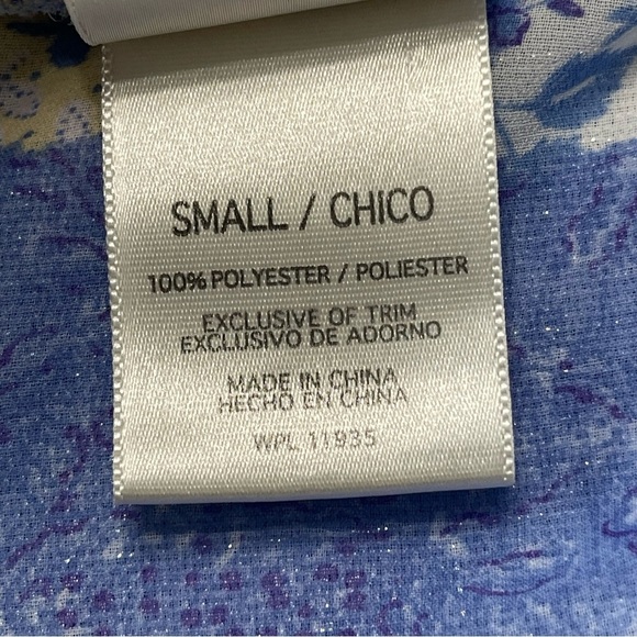 Sophia by Delicates Blue Mixed Floral Satiny Sheer Belted Wrap Robe Size S - Picture 6 of 9